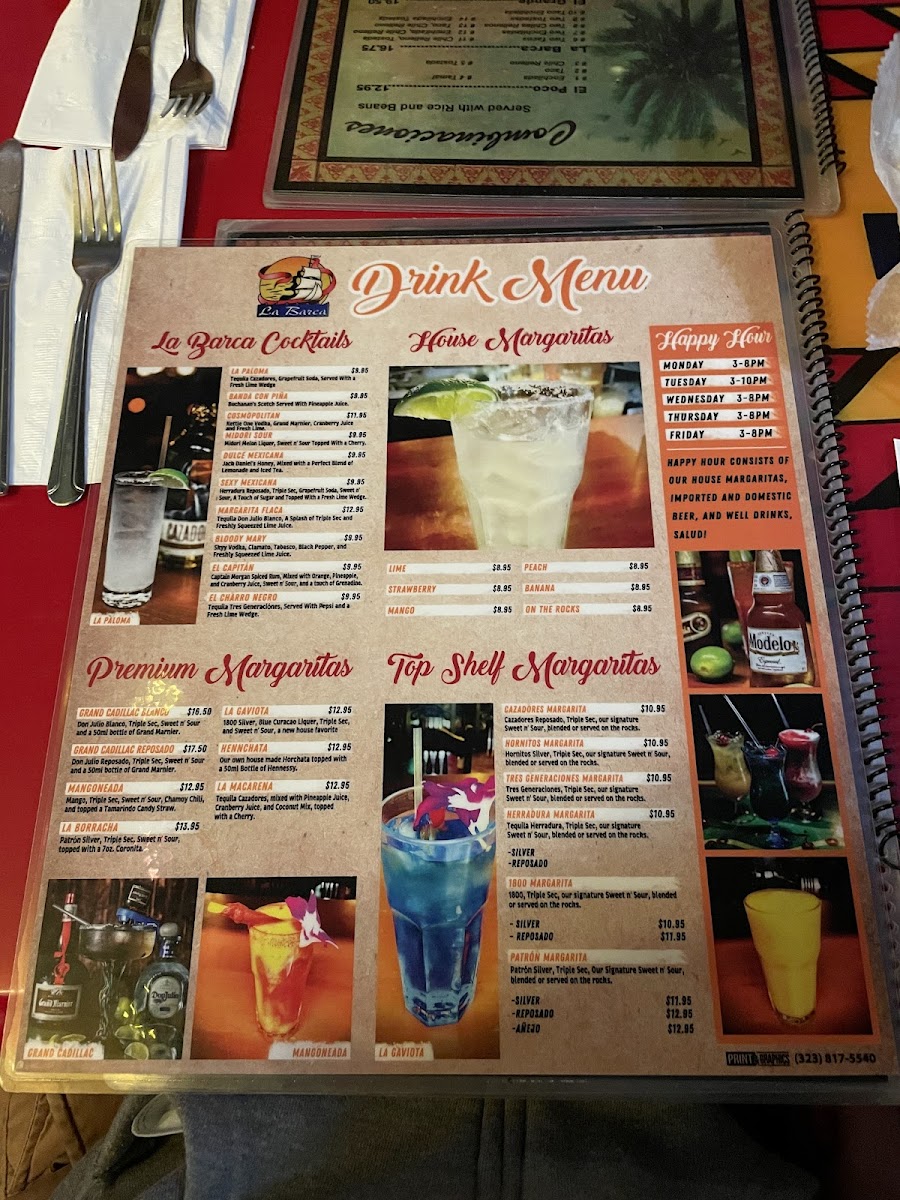 La Barca Restaurant Menu - Image 2